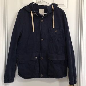 {Gap} Full Zip Hoodie Anorak Windbreaker Jacket | M | Navy Blue